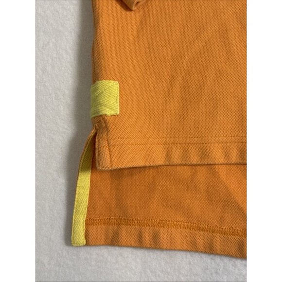 Orvis Sporting Traditions Solid Orange 100% Cotton Medium Long Sleeve Polo Shirt - Picture 4 of 7